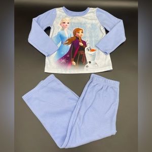 Disney Frozen girls 4T Anna & Elsa themed 2pc PJ Set